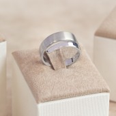 Inel reglabil din argint satinat DiAmanti KS0138A-DIA